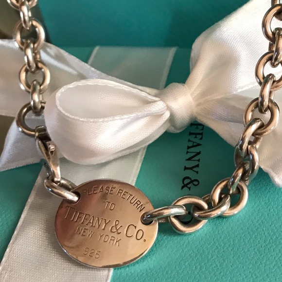 Tiffany&co Sterling Silver vintage chunky 15 inch return to Tiffany&co choker - Picture 2 of 11